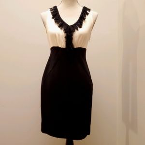 TAYLOR Dress Sleeveless Black White/Cream